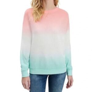 SPLENDID | Dip Dye Ombre Waffle Knit Thermal Tee P495